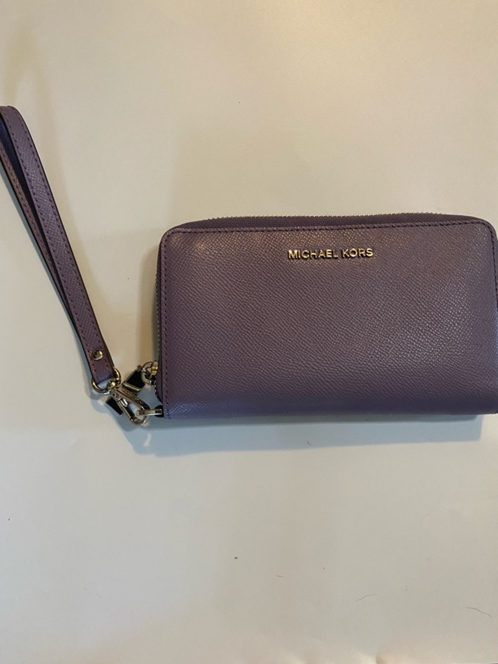 Michael Kors Purple Zip Wristlet Clutch